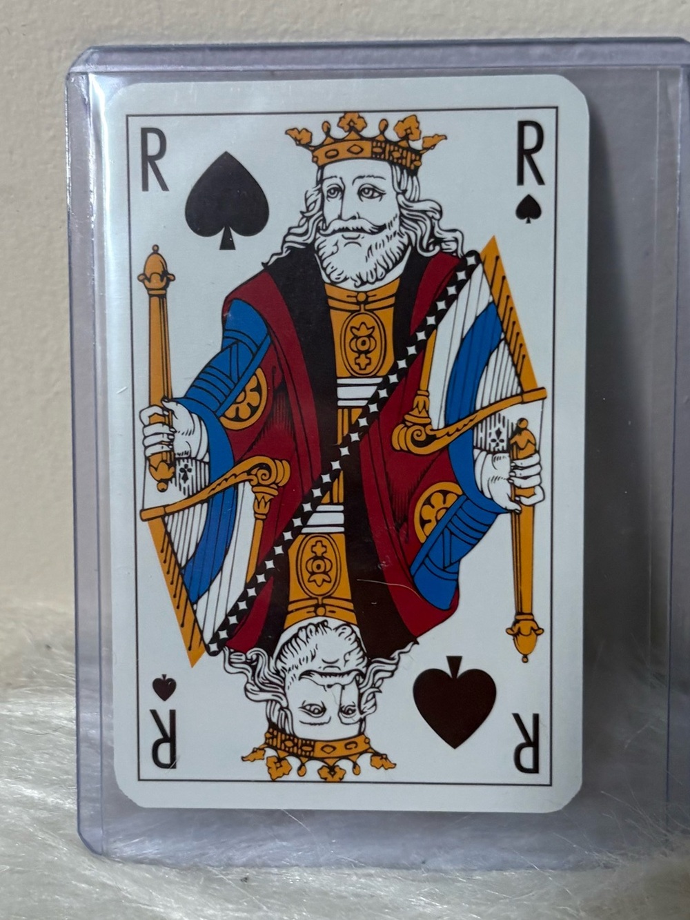 Louis Vuitton Jeu De Cartes Red Monogram Playing Card RARE R King Of Spades